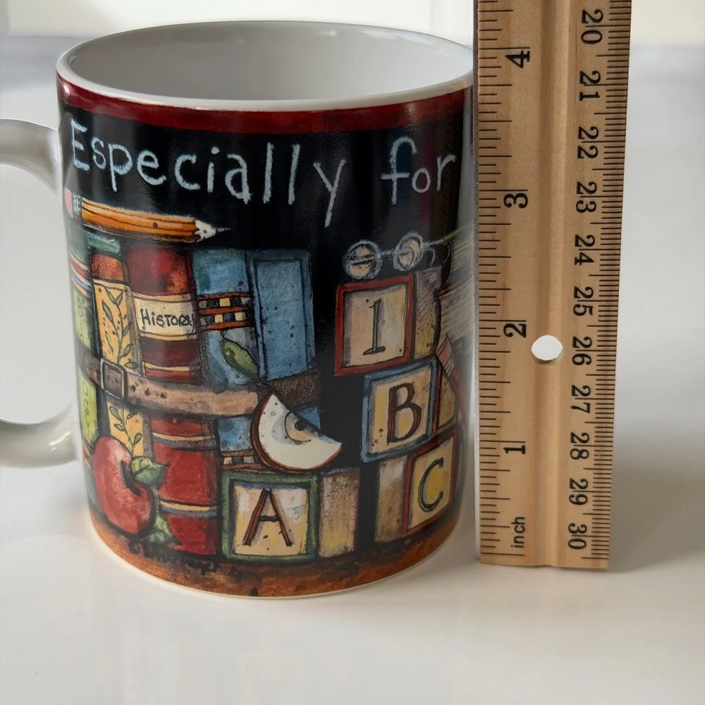 Lang And Wise Bookshelf 📚 Apple 🍎 “Especially For My Teacher“- Coffee Mug